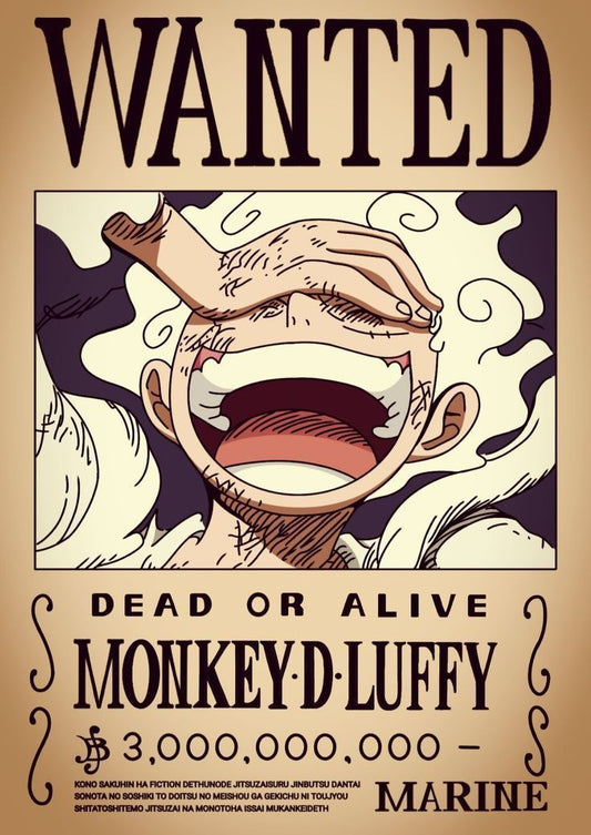 Monkey D. Luffy Gear 5 Wanted Poster