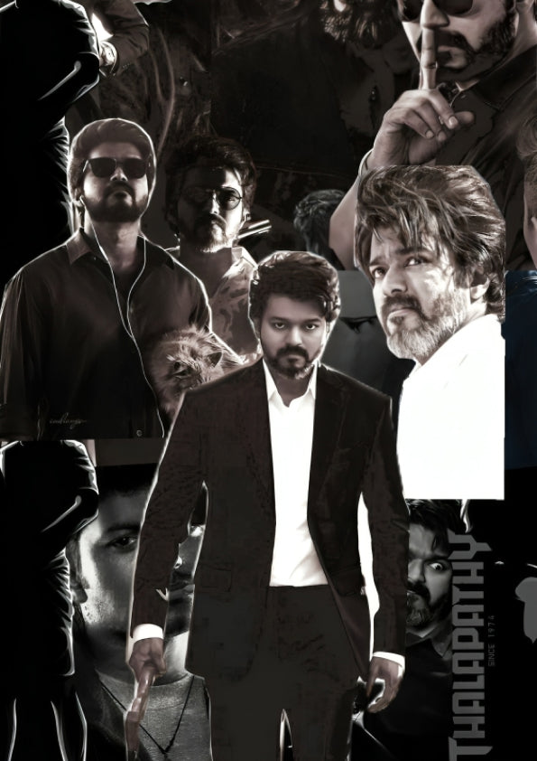Thalapathy Vijay A4 Poster – Mass Look Collection