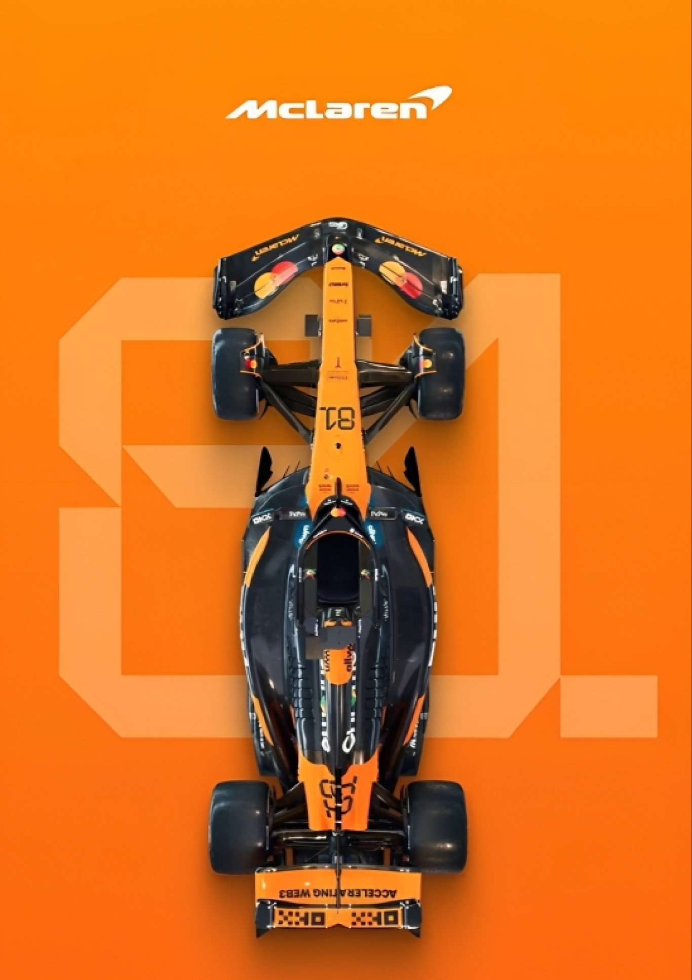 McLaren F1 Car A4 Sticker Poster - Aesthetic Racing Art