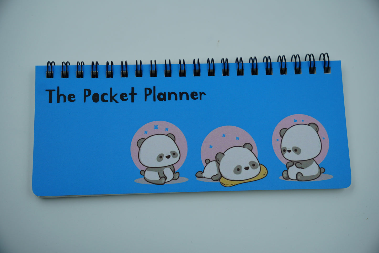 The Pocket Planner – Trio of Tiny Pandas (Azure Blue)