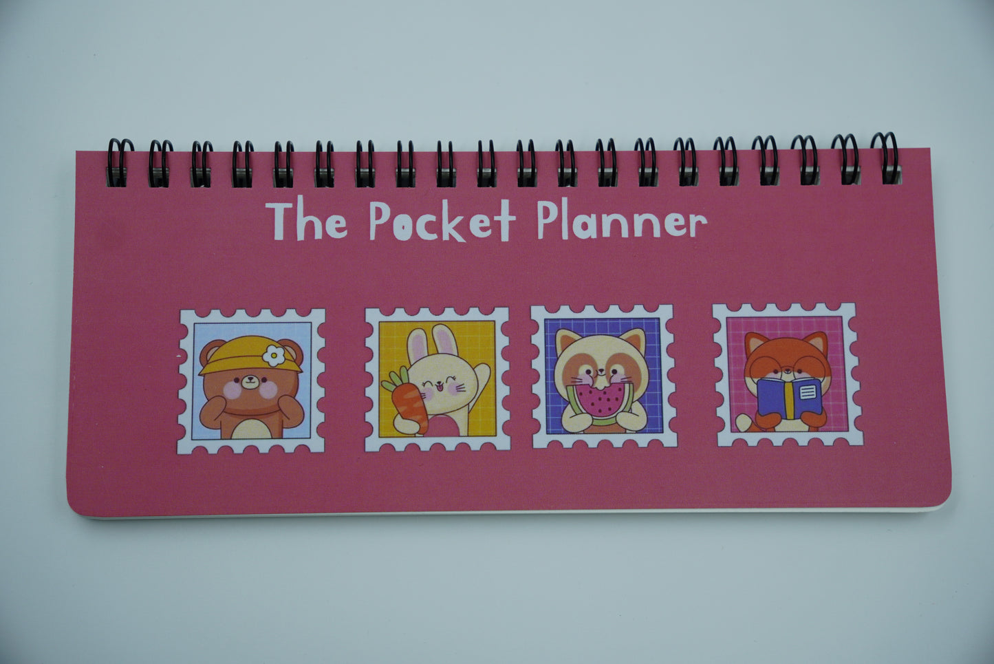 The Pocket Planner – Kawaii Animal Postage Stamps (Berry Pink)