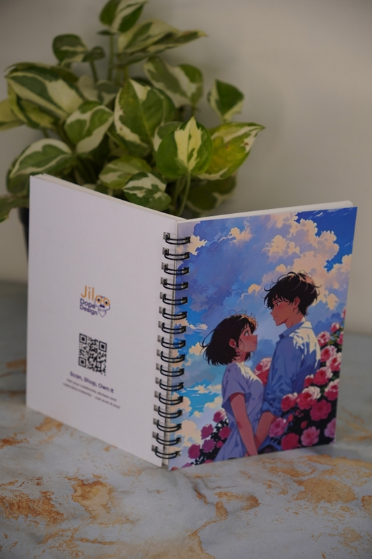 Romantic Aesthetic Anime Pocket A6 Notebook 💙✨