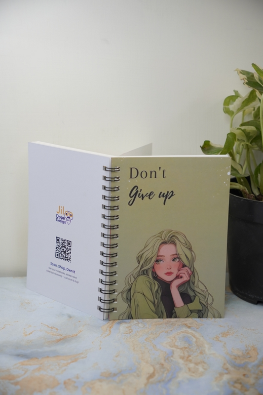 ✨ Don’t Give Up Motivational Aesthetic Notebook – Spiral