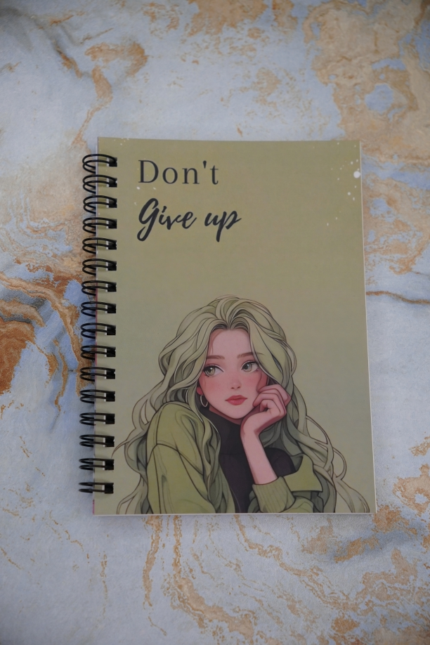 ✨ Don’t Give Up Motivational Aesthetic Notebook – Spiral