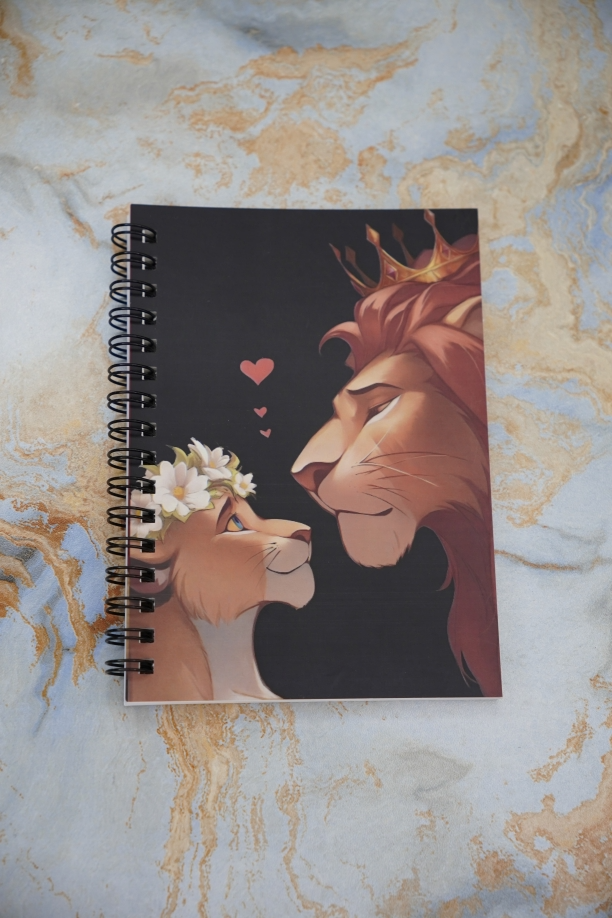 Cute Lion Couple Love Notebook π¦β€οΈβ¨