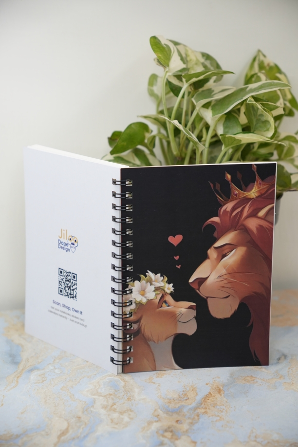 Cute Lion Couple Love Notebook π¦β€οΈβ¨