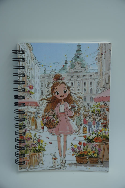 Autumn Vibes | Cartoon Girl A6 Pocket Notebook 🍂✨