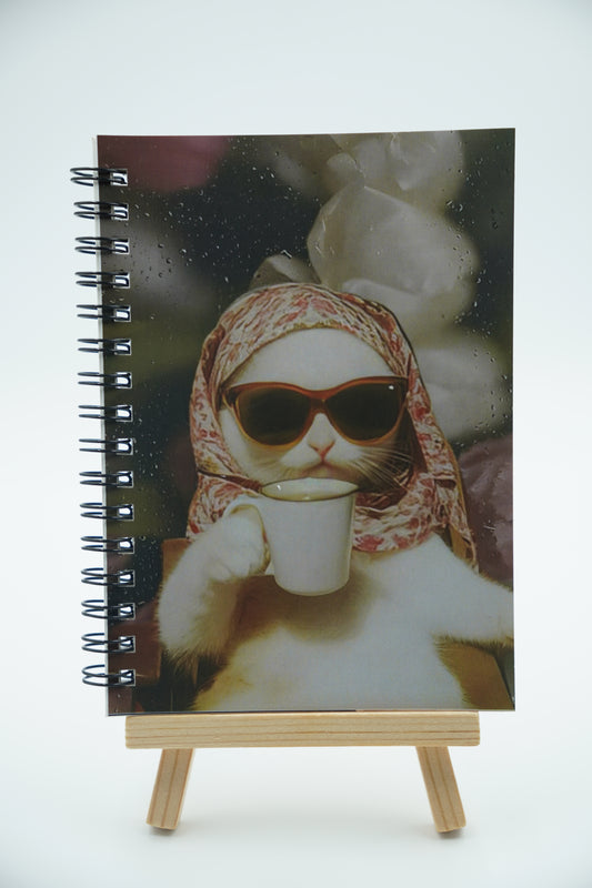 Sassy Cat with Sunglasses A6 Pocket Notebook