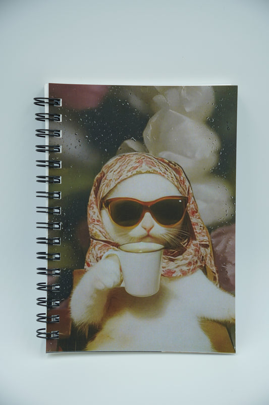Sassy Cat with Sunglasses A6 Pocket Notebook