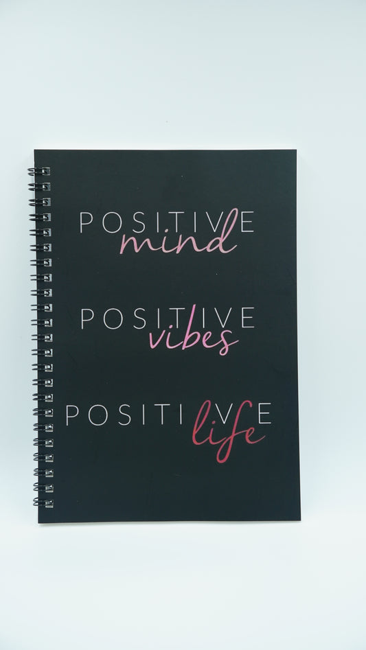 Positive Mind, Vibes, Life A5 Notebook