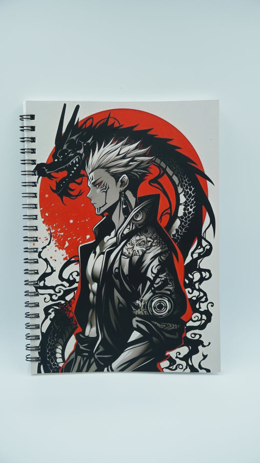 Epic Manga Warrior Dragon A5 Notebook
