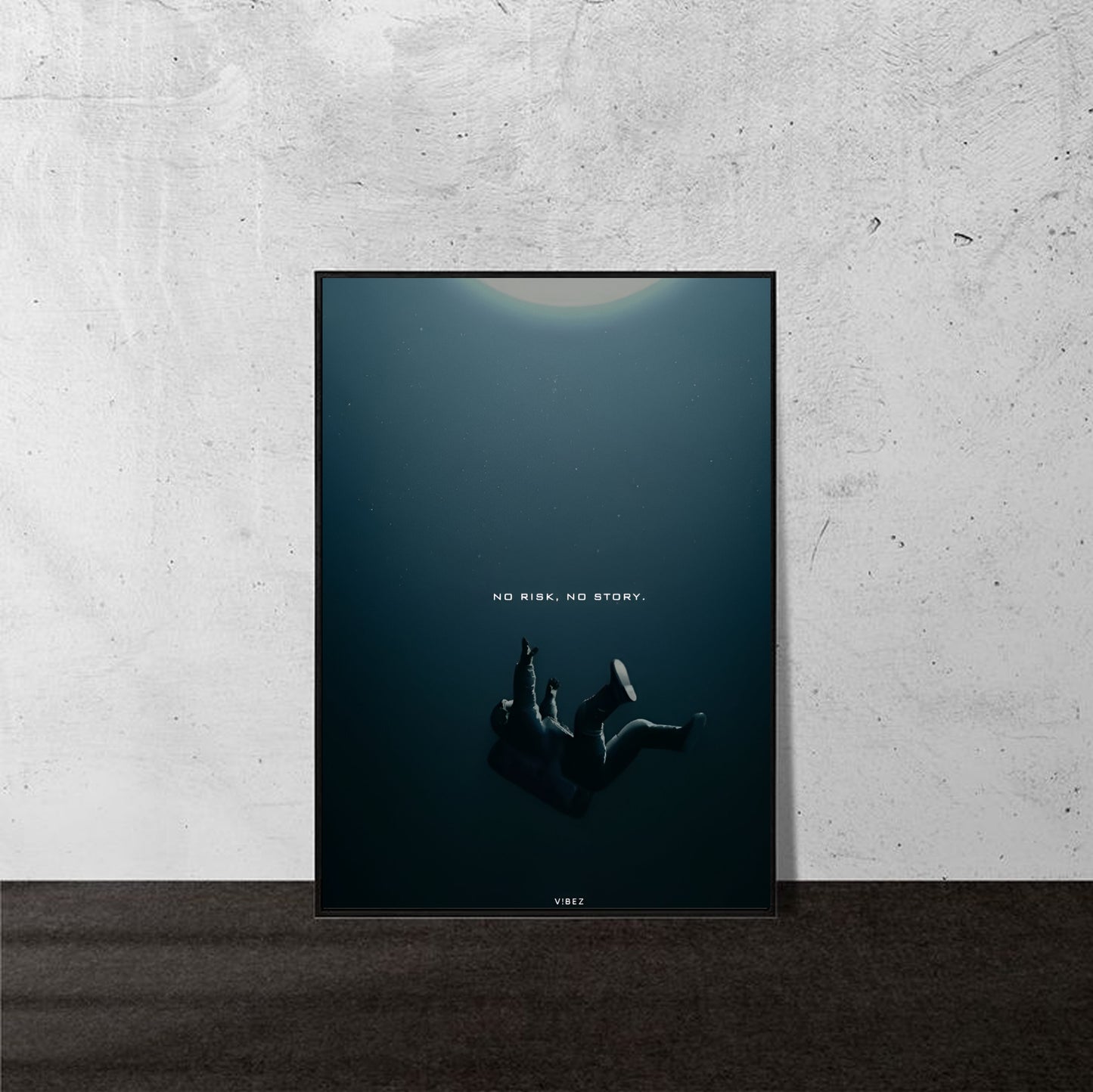No Risk, No Story – Deep Dive Motivation Poster