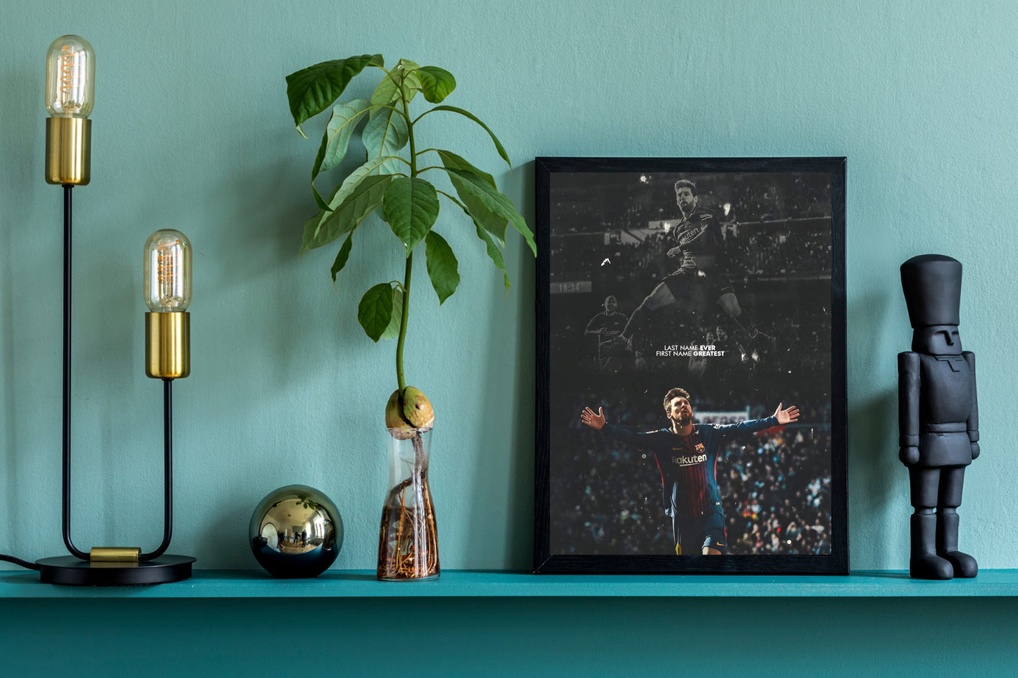 First Name Greatest | Messi |Messi Monochrome Split – “Last Name Ever…”