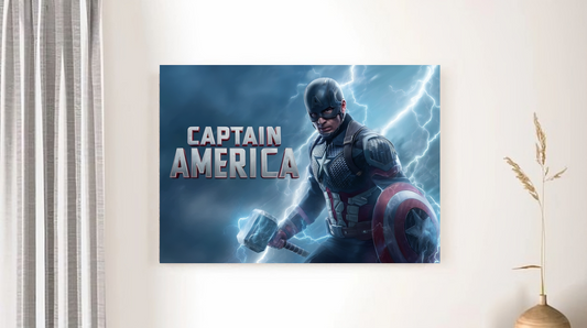 Captain America A3 Wallposter Sticker – Heroic Wall Decor