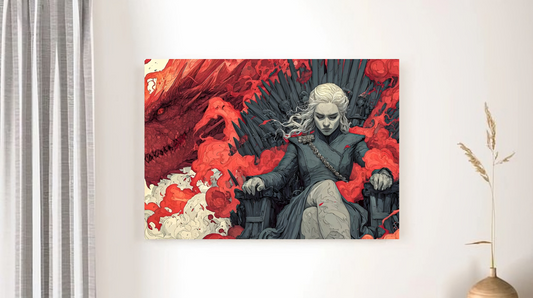 Daenerys Targaryen A3 Wallposter Sticker – Fiery Throne Vibes