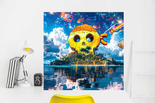 Thousand Sunny and Skull Island Poster