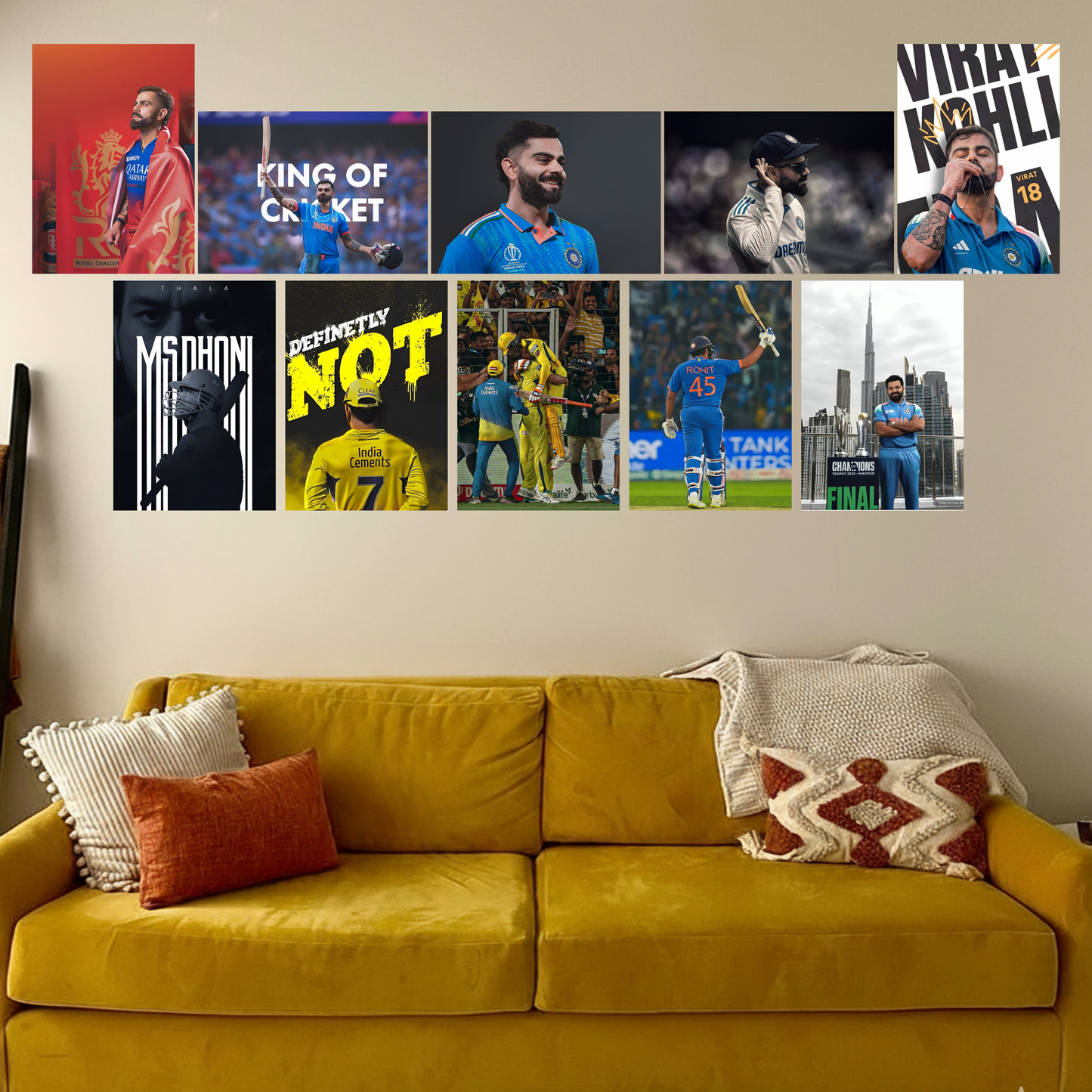 Cricket Legends 10Piece A4 Sticker Poster Collection