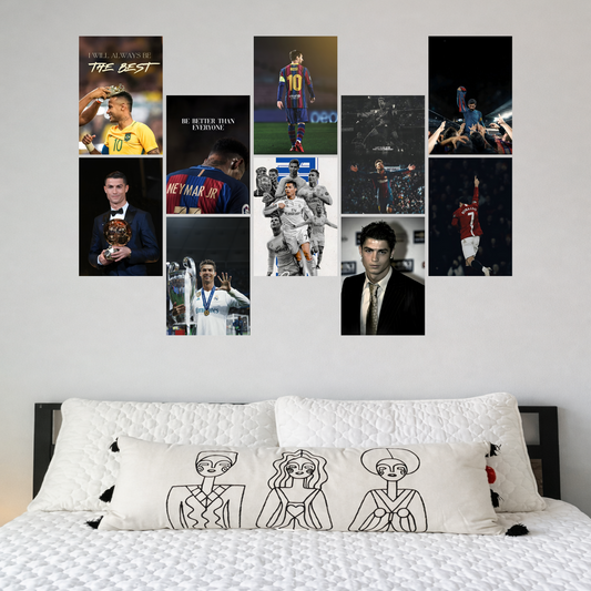 Football Legends A4 Poster Collection Set of 10