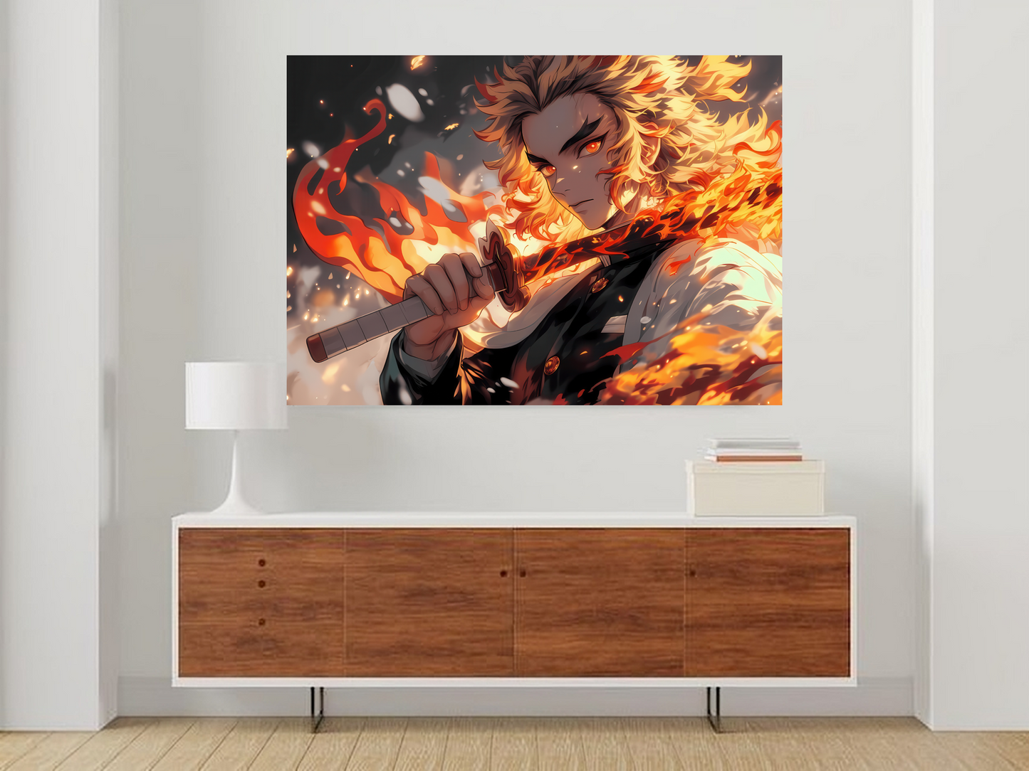 Rengoku A3 Wallposter Sticker – Flame Hashira Power