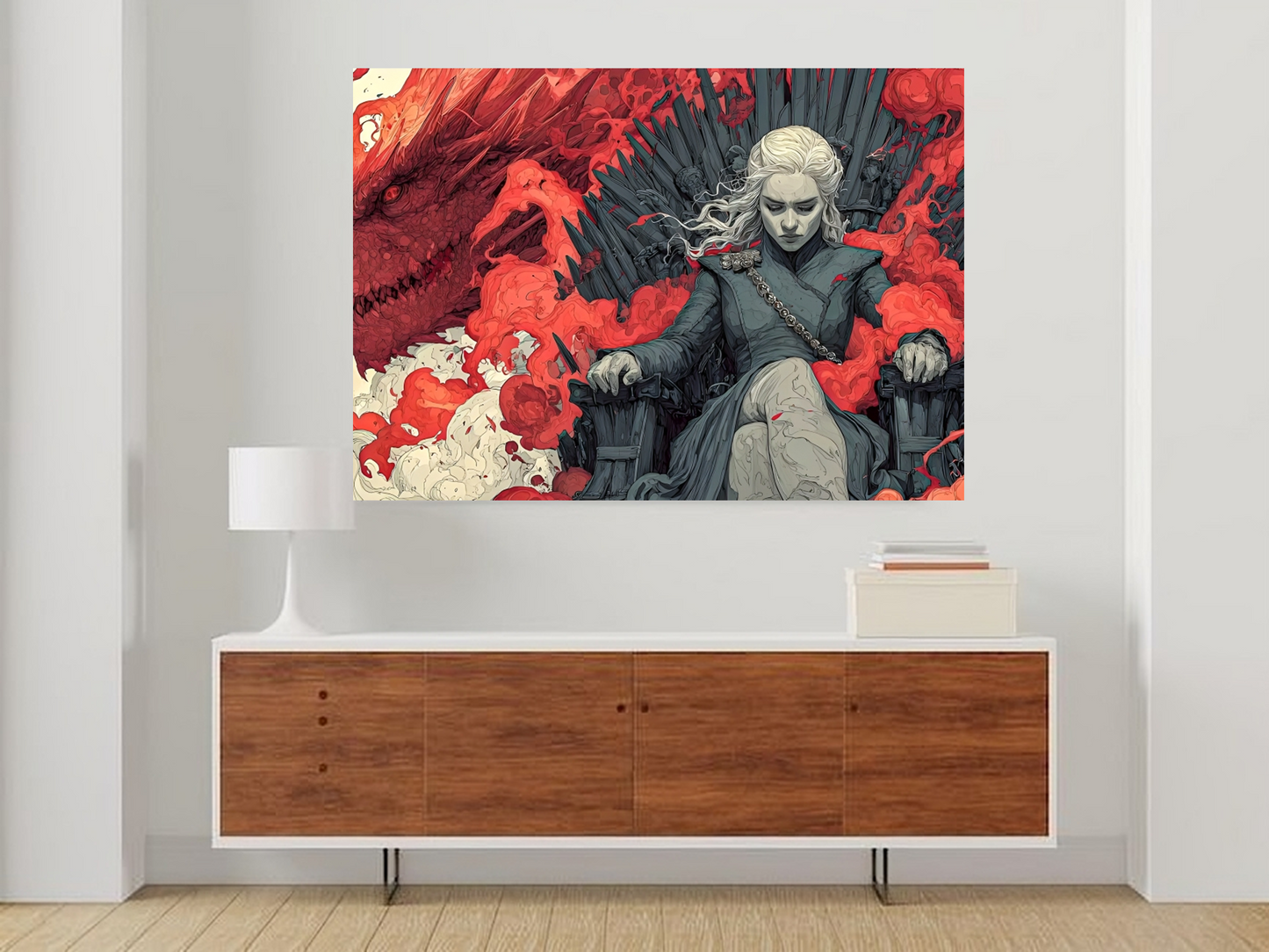 Daenerys Targaryen A3 Wallposter Sticker – Fiery Throne Vibes