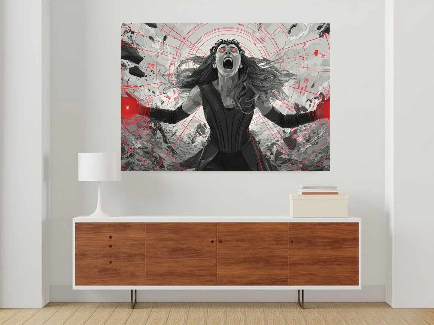 Scarlet Witch A3 Wallposter Sticker – Mystic Power & Chaos Magic