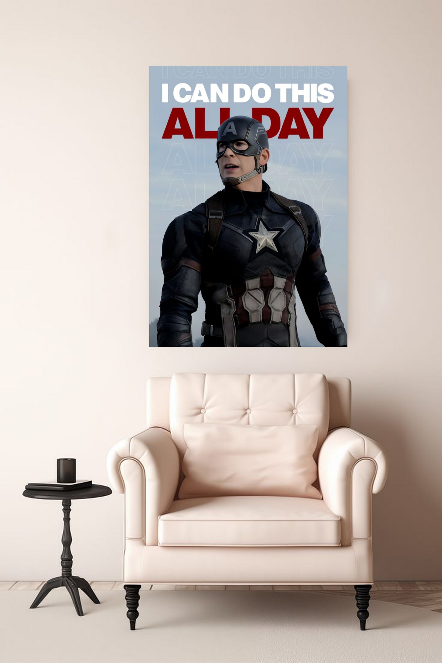 ๐บ๐ธ Captain America I Can Do This All Day A4 Sticker Poster