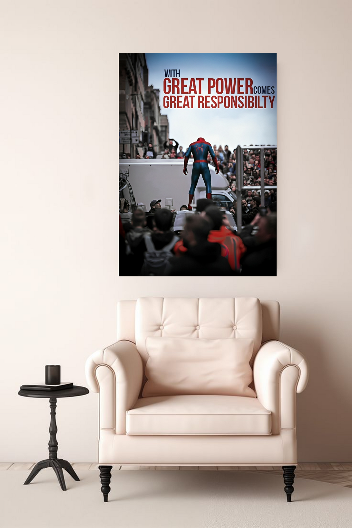 Great Power Comes Great Responsibility A4 Sticker Poster
