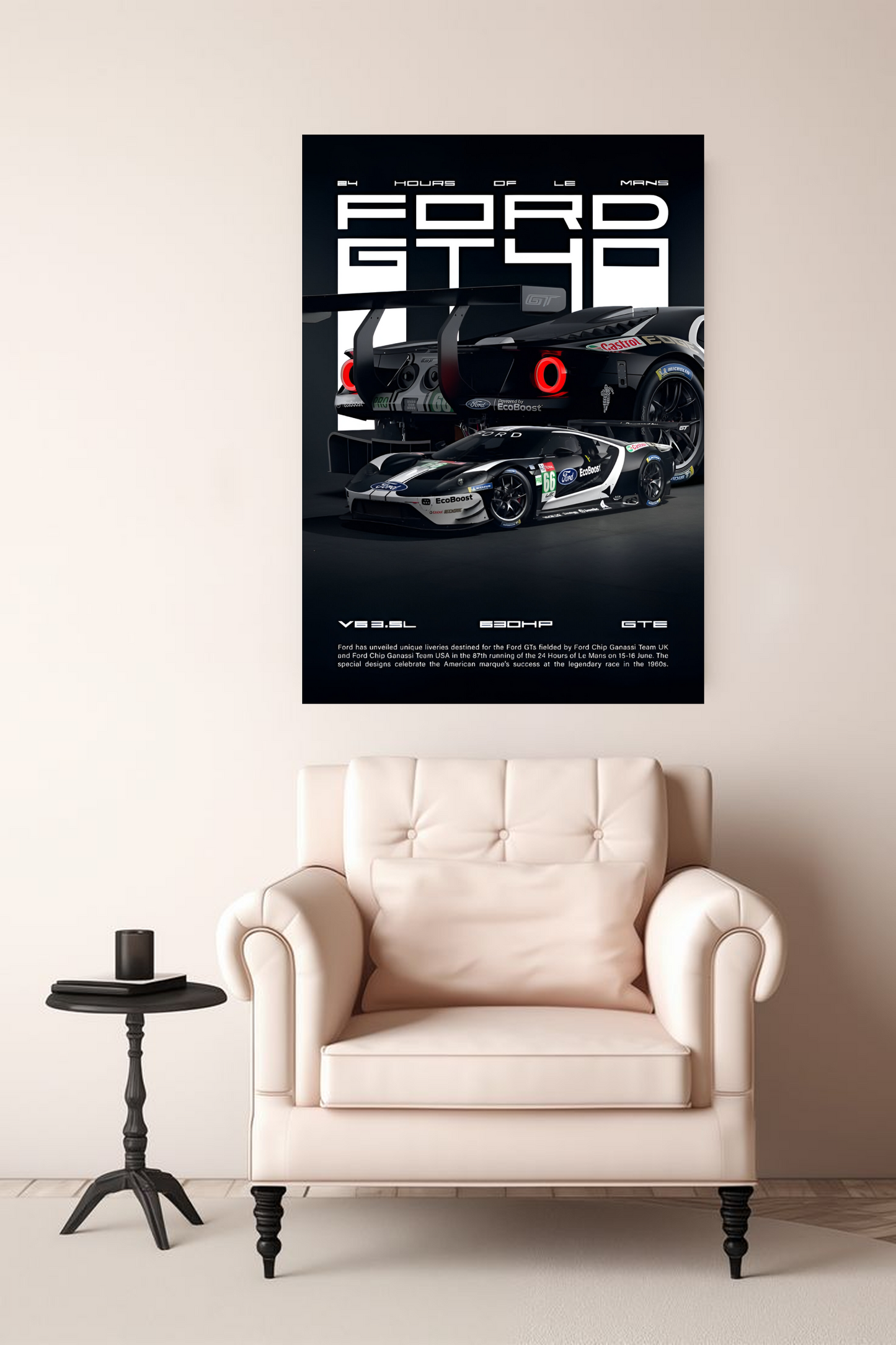 Ford GT40 Le Mans Poster - 24 Hours of Le Mans A4 Art