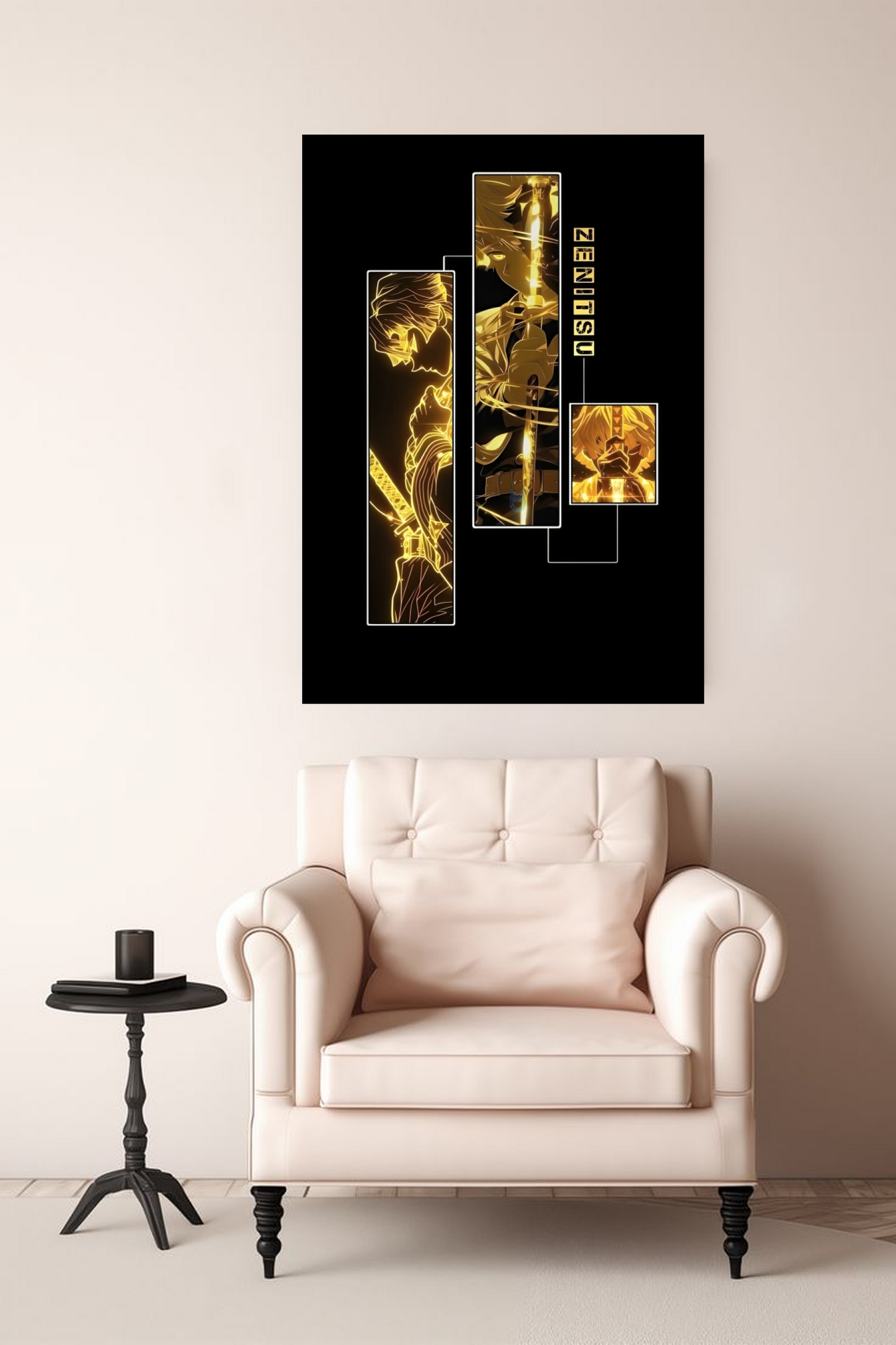 Zenitsu Thunder Breathing A4 Sticker Poster - Demon Slayer Art