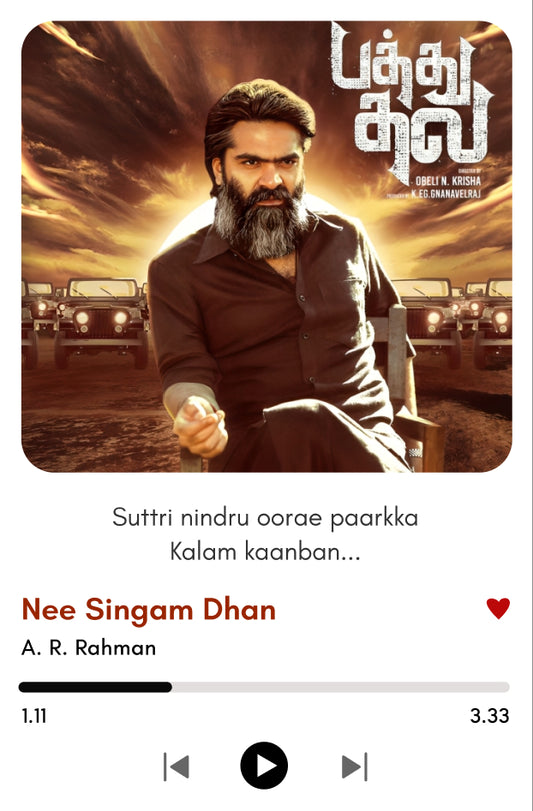 Nee Singam Dhan | Pathu Thala Polaroid – Power & Emotion
