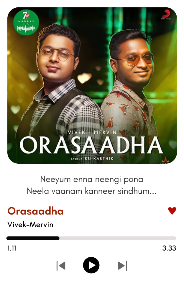Orasaadha Polaroid | Vivek-Mervin Hit