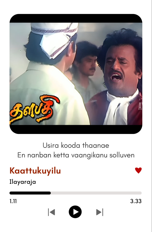 Kaattukuyilu Song Polaroid – Thalapathi Movie