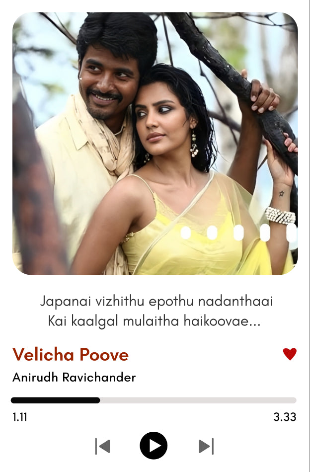 Velicha Poove – Romantic Polaroid