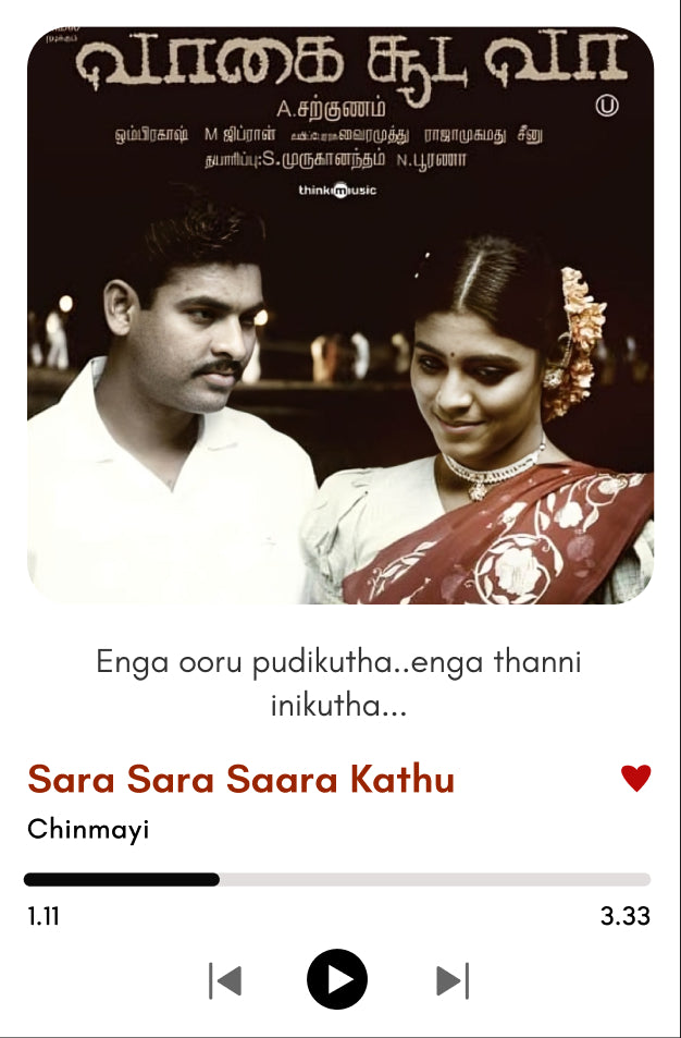 Sara Sara Saara Kaatru – Vaagai Sooda Vaa Polaroid