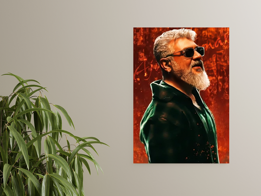 Thala Style Ajith Kumar A4 Sticker Wall Poster