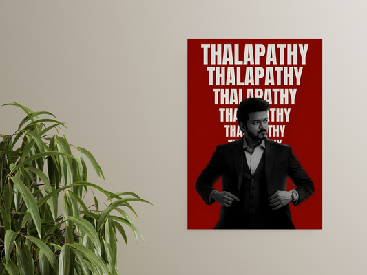 Thalapathy Vijay Boss Aesthetic A4 Sticker Poster