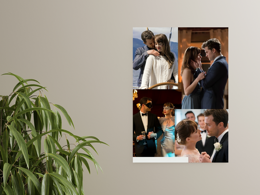 Fifty Shades Romance - A4 Sticker Poster