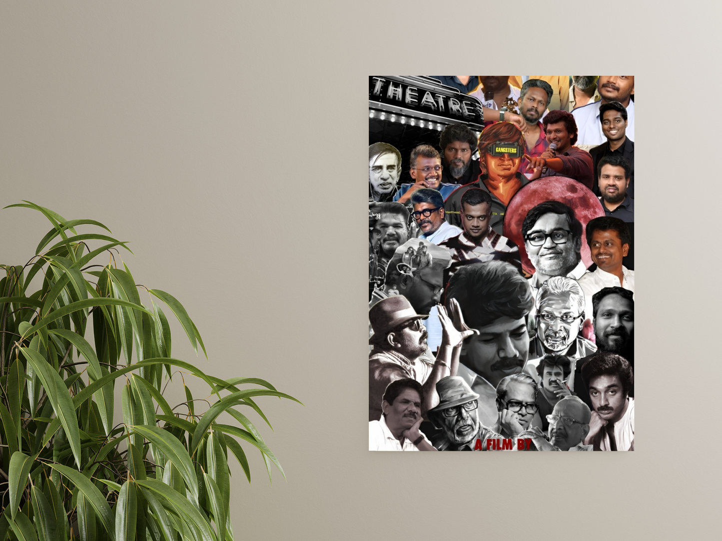 Kollywood Directors & Actors Montage A4 Sticker Poster