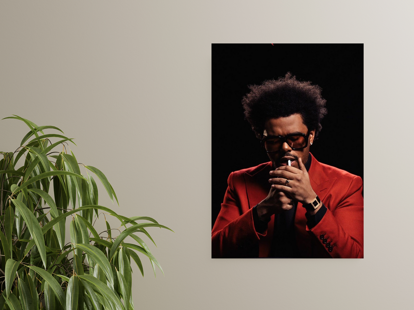 The Weeknd Red Suit A4 Sticker Poster - After Hours City Vibe