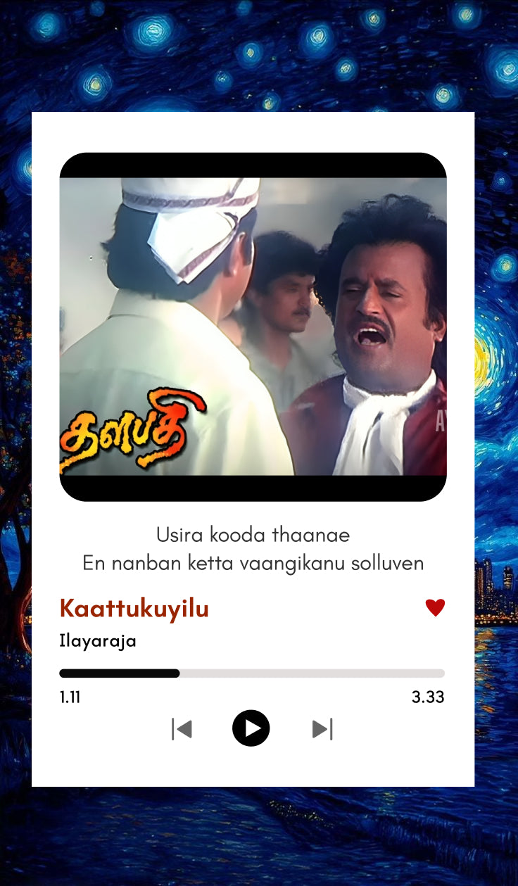 Kaattukuyilu Song Polaroid – Thalapathi Movie