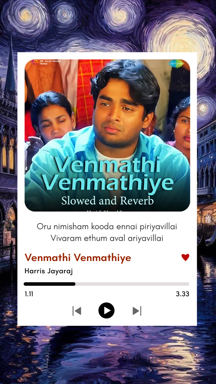 Venmathi Venmathiye – Minnale Nostalgia Frame