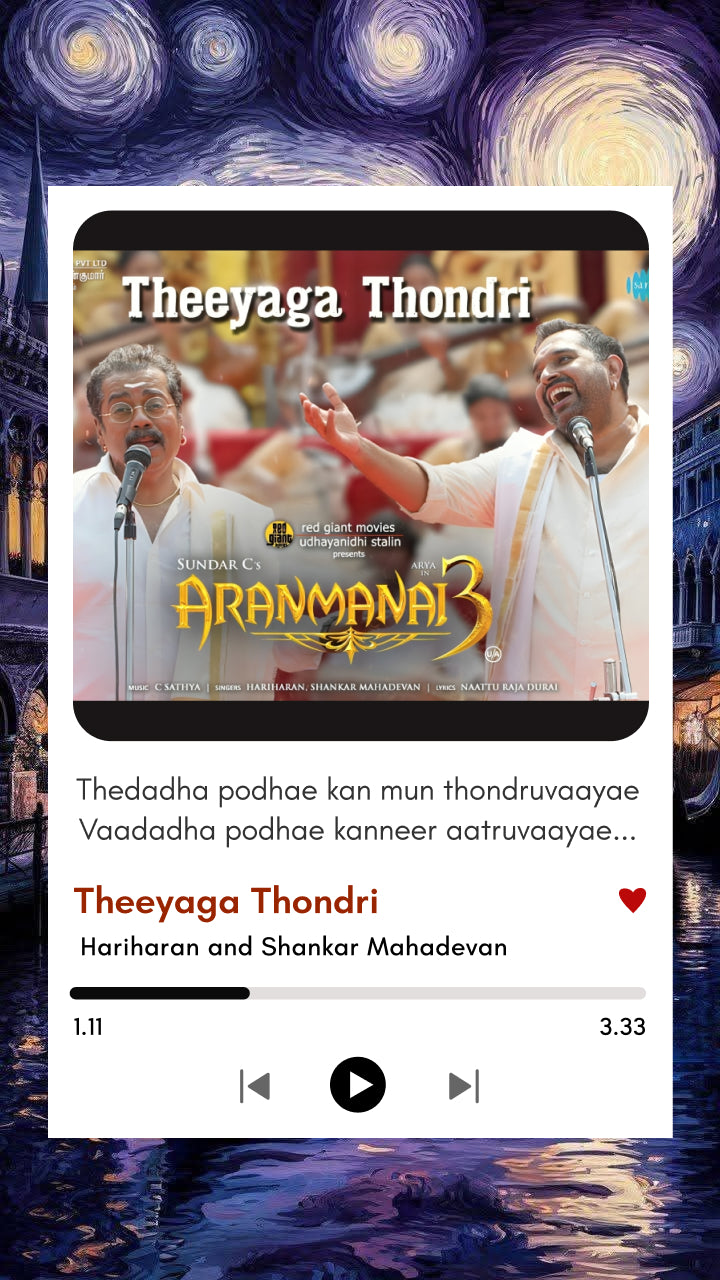 Theeyaga Thondri Polaroid | Aranmanai 3