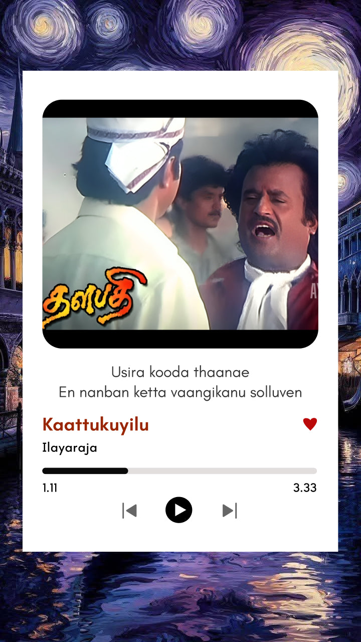 Kaattukuyilu Song Polaroid – Thalapathi Movie