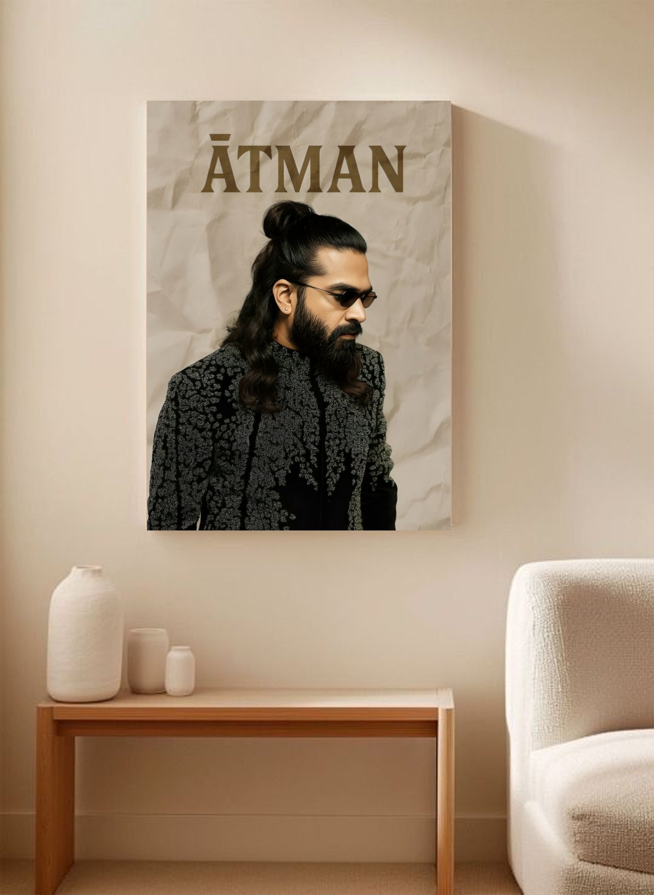 STR Black Suit Mass Look – A4 Poster ₹30