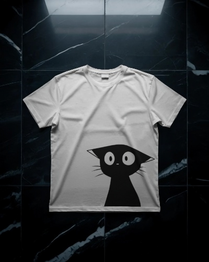 Cat Printed T-shirt