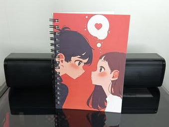 Romantic A6 Spiral Notebook – Cute Couple Design