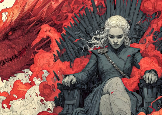 Daenerys Targaryen A3 Wallposter Sticker – Fiery Throne Vibes