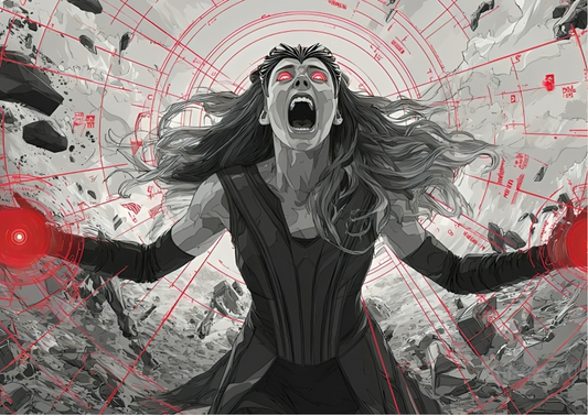 Scarlet Witch A3 Wallposter Sticker – Mystic Power & Chaos Magic