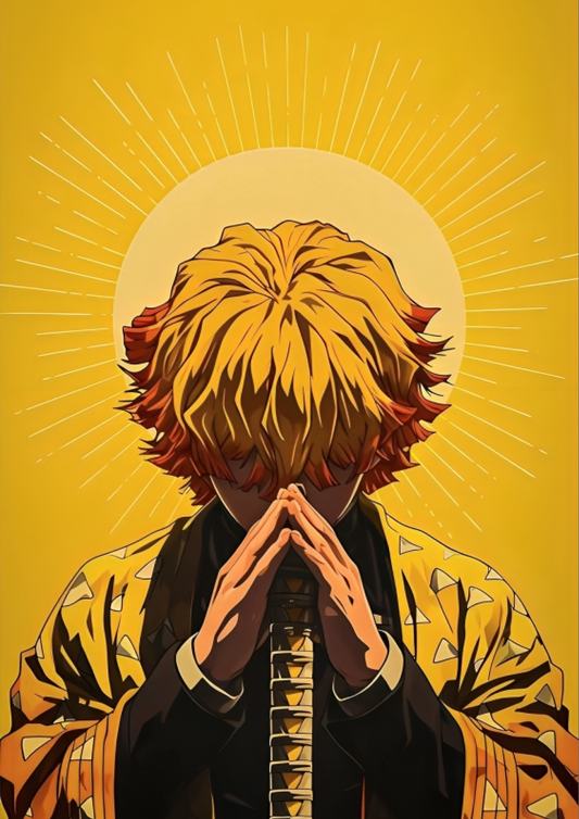 Zenitsu-Inspired A4 poster– Anime Edition