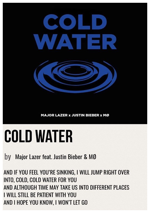 Cold Water – Major Lazer ft. Justin Bieber & MØ